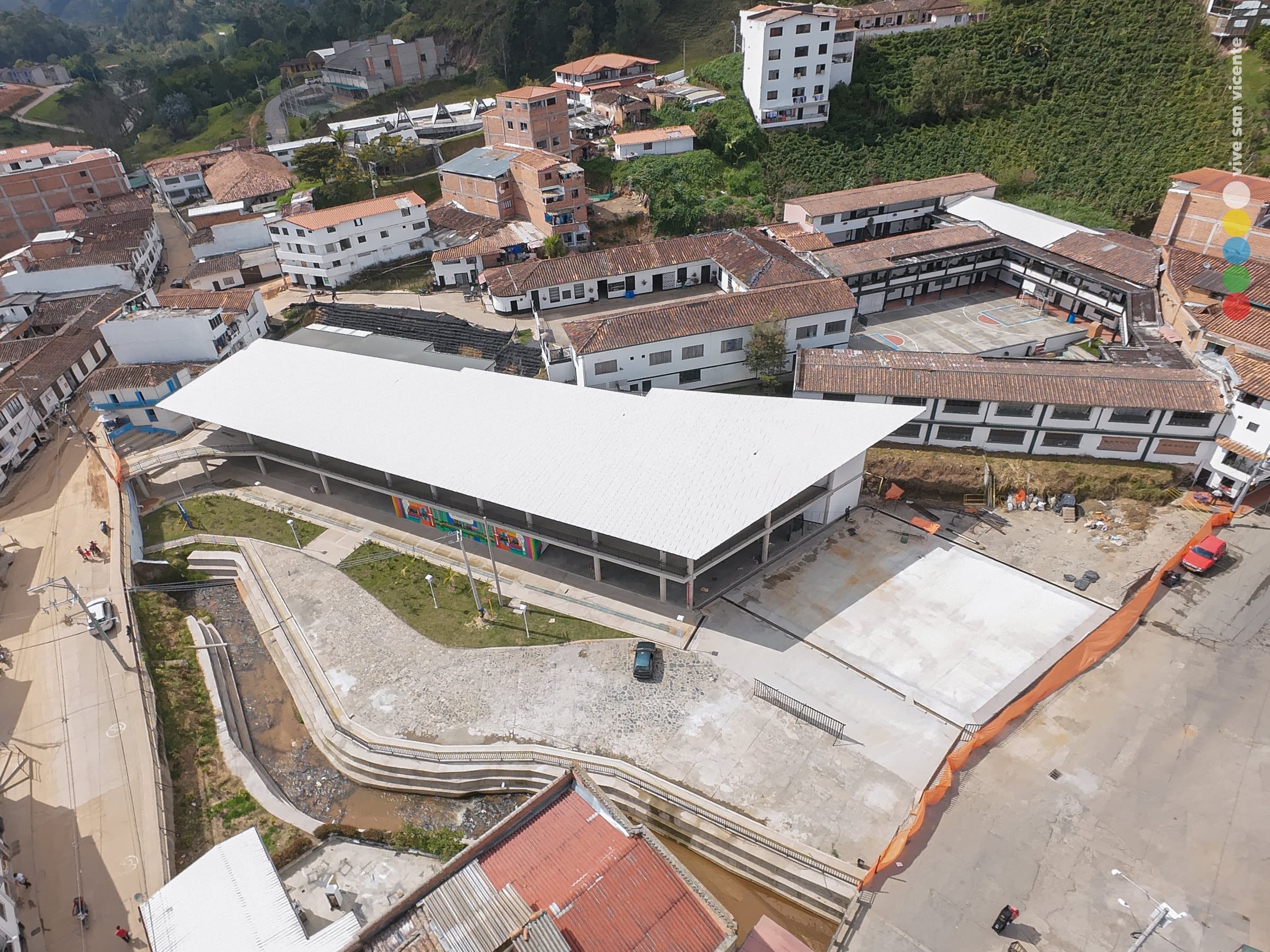La nueva plaza de mercado desde el aire (2024)